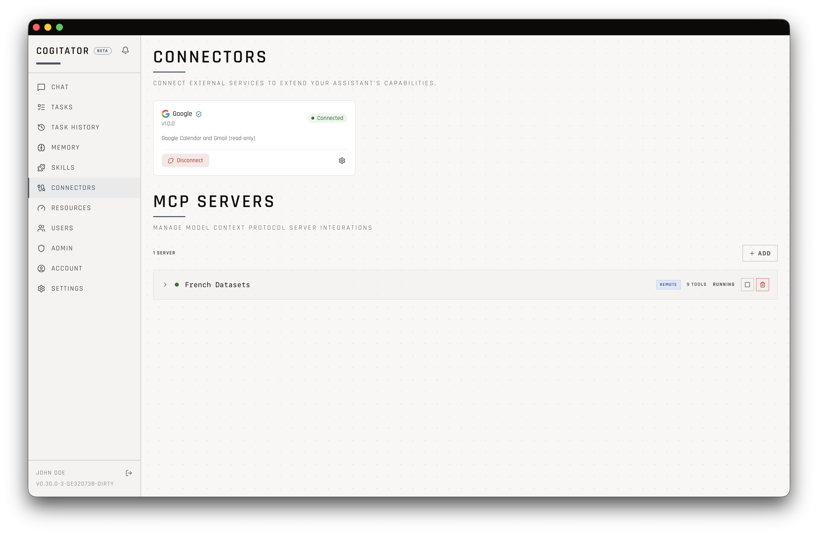 Connectors screenshot